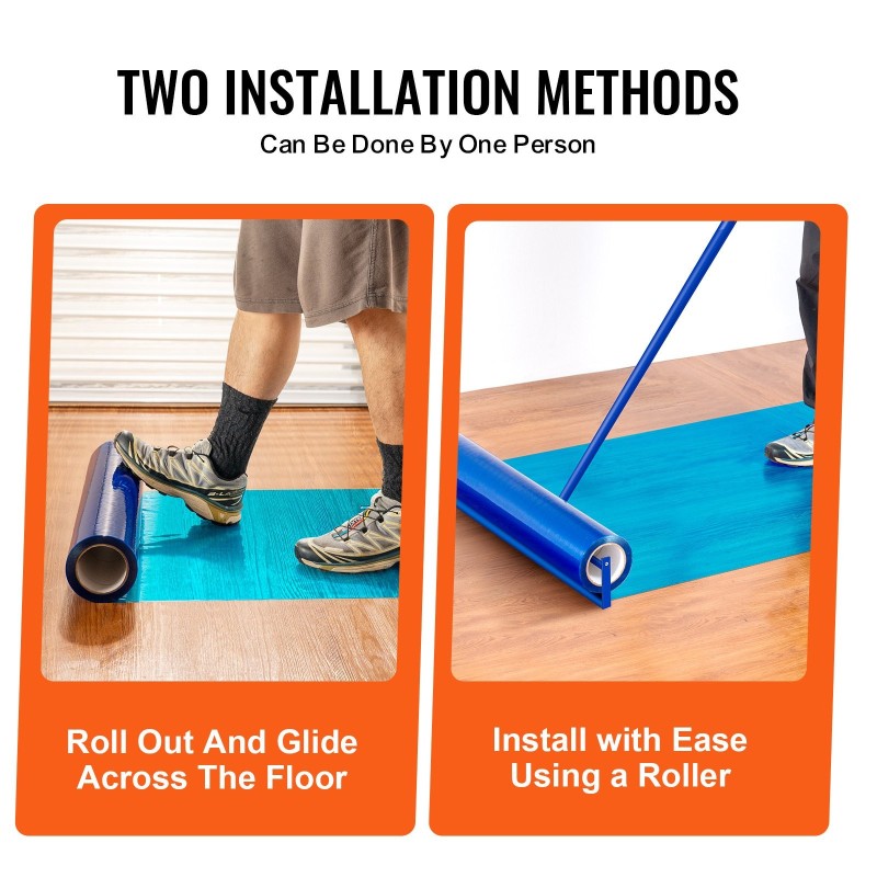 Lattiansuojakalvo polyeteeni 615 mm x 60,96 m itseliimautuva remonttiin sininen