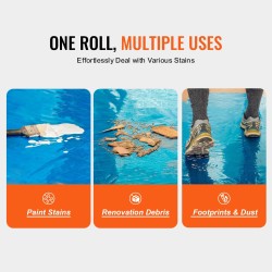 Lattiansuojakalvo polyeteeni 615 mm x 60,96 m itseliimautuva remonttiin sininen