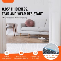 PVC-muovinen suojamatto 183 x 61 cm läpinäkyvä liukumaton kissojen kynsiensuojaksi