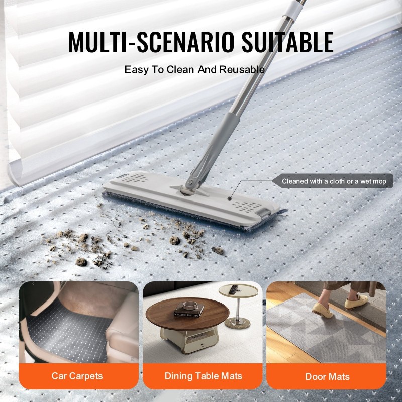 PVC-muovinen suojamatto 183 x 61 cm läpinäkyvä liukumaton kissojen kynsiensuojaksi