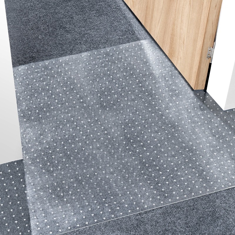 PVC-mattosuoja läpinäkyvä 610 mm ja 7,62 m liukumaton oviaukoille