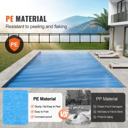 Aurinkopeite PE-materiaali 12 mil 12,19 m x 6,1 m suorakulmaisiin uima-altaisiin