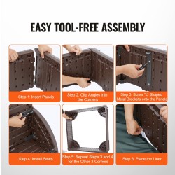 Hiekkalaatikko HDPE-muovinen neliö 1235x1235x315 mm kulmaistuimilla suojapeitteellä pohjakankaalla