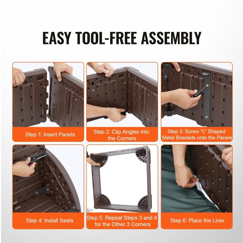 Hiekkalaatikko HDPE-muovinen neliö 1235x1235x315 mm kulmaistuimilla suojapeitteellä pohjakankaalla