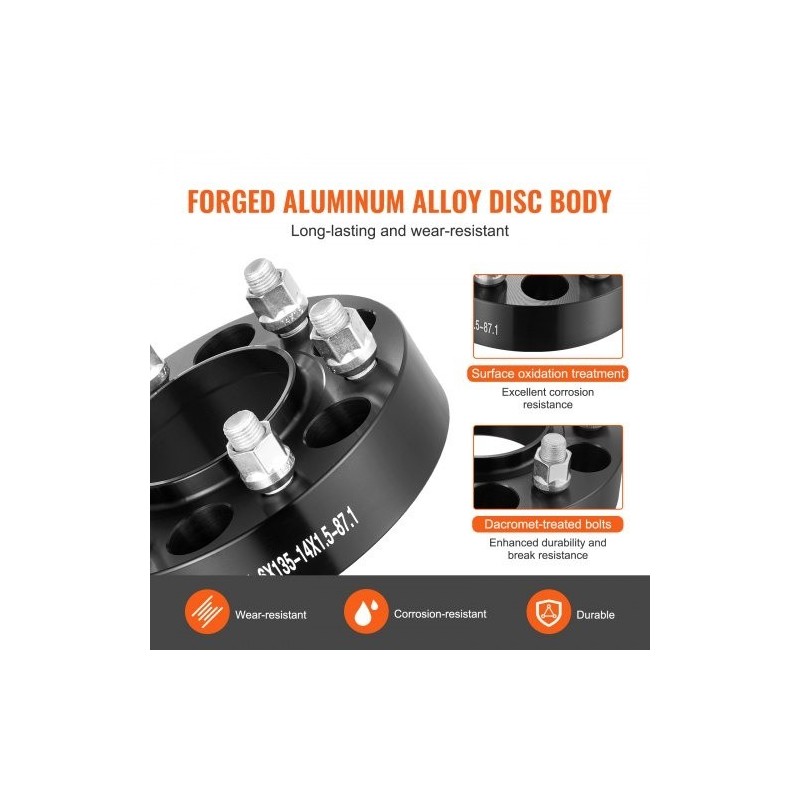 Vanteen levikkeet alumiiniseoksesta 38,1 mm 6-reikäiset 87,1 mm navalla 4 kpl