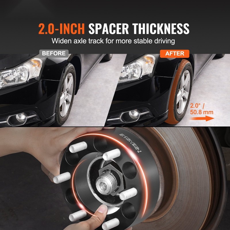 Vanteiden levikkeet alumiiniseoksesta 50,8 mm 6-pulttiset 108 mm keskireikä 4 kpl