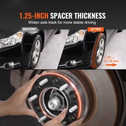 Pyöränlevikkeet alumiiniseosta 31,75 mm 6-reikäiset M12 x 1,5 pultit 4 kpl