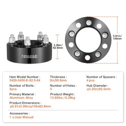 Vanteen levikkeet alumiiniseos 50,8 mm 5x4,5 jako 82,5 mm keskireikä 4 kpl