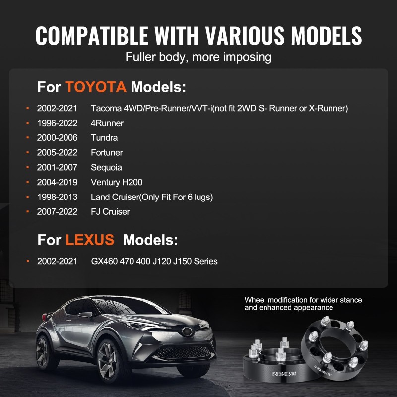 Soviterenkaat alumiiniseos 38,1 mm 6x5,5 106,1 mm keskiöity 4 kpl