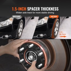 Vannelevikkeet alumiiniseos 38,1 mm 6-pulttiset M14x1,5 78,1 mm 4 kpl