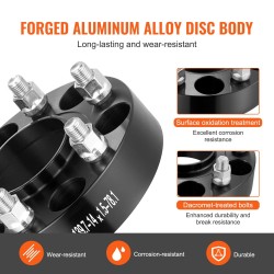 Vannelevikkeet alumiiniseos 38,1 mm 6-pulttiset M14x1,5 78,1 mm 4 kpl