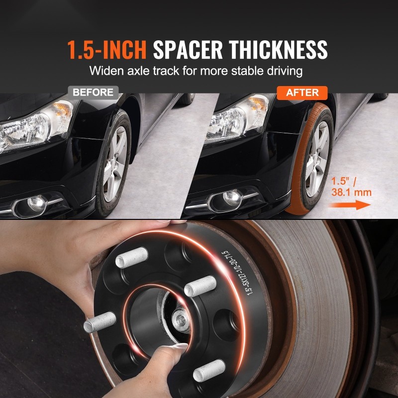 Pyöränlevikkeet takorakenteisesta alumiiniseoksesta keskittävä rakenne pultattavat maastoajoon