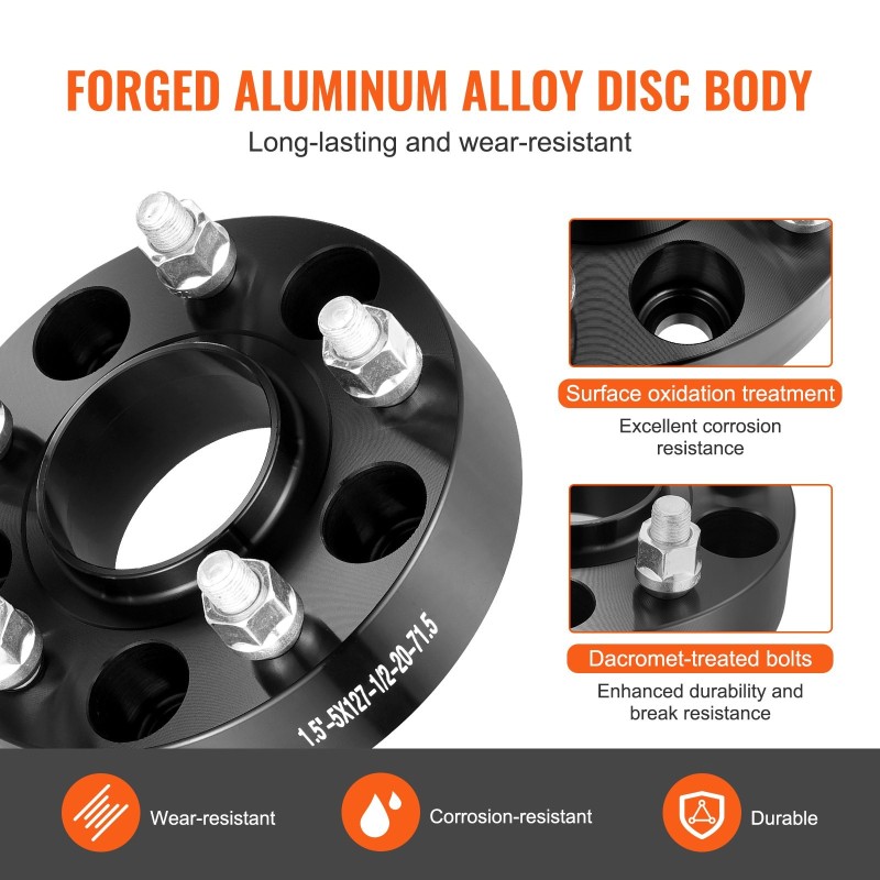 Pyöränlevikkeet takorakenteisesta alumiiniseoksesta keskittävä rakenne pultattavat maastoajoon