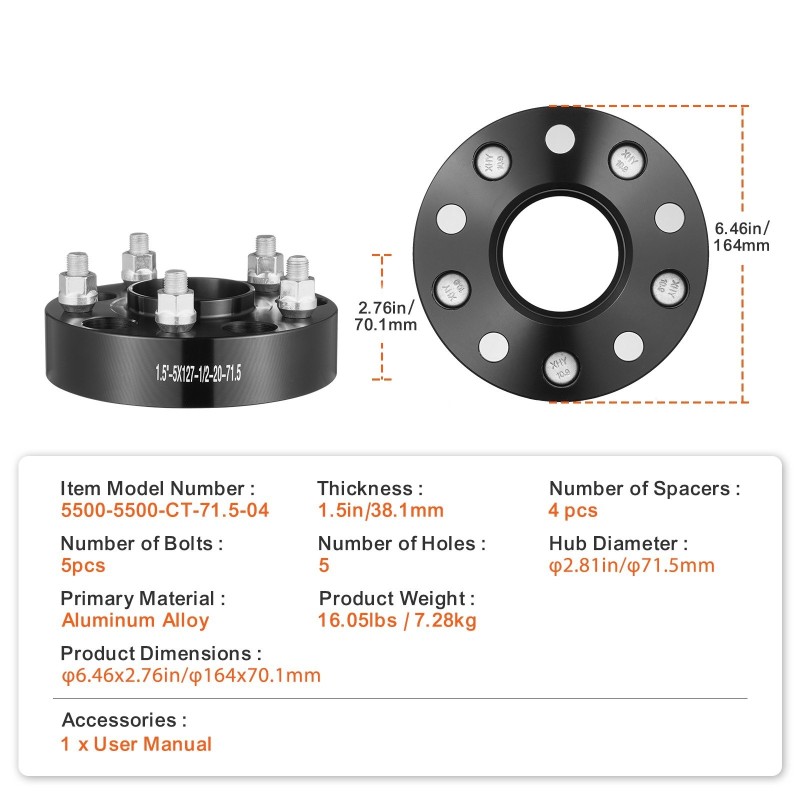 Pyöränlevikkeet takorakenteisesta alumiiniseoksesta keskittävä rakenne pultattavat maastoajoon