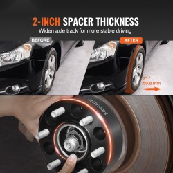 Pyörän spacerit alumiiniseos 50,8 mm paksuus 6-pulttiset 87,1 mm keskiö 4 kpl