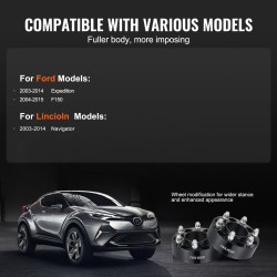 Pyörän spacerit alumiiniseos 50,8 mm paksuus 6-pulttiset 87,1 mm keskiö 4 kpl