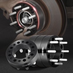 Vanteenlevittimet alumiiniseosta 50,8 mm 8x6,5 8-pulttiset 126 mm 2 kpl musta