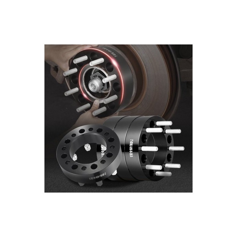 Vanteenlevittimet alumiiniseosta 50,8 mm 8x6,5 8-pulttiset 126 mm 2 kpl musta