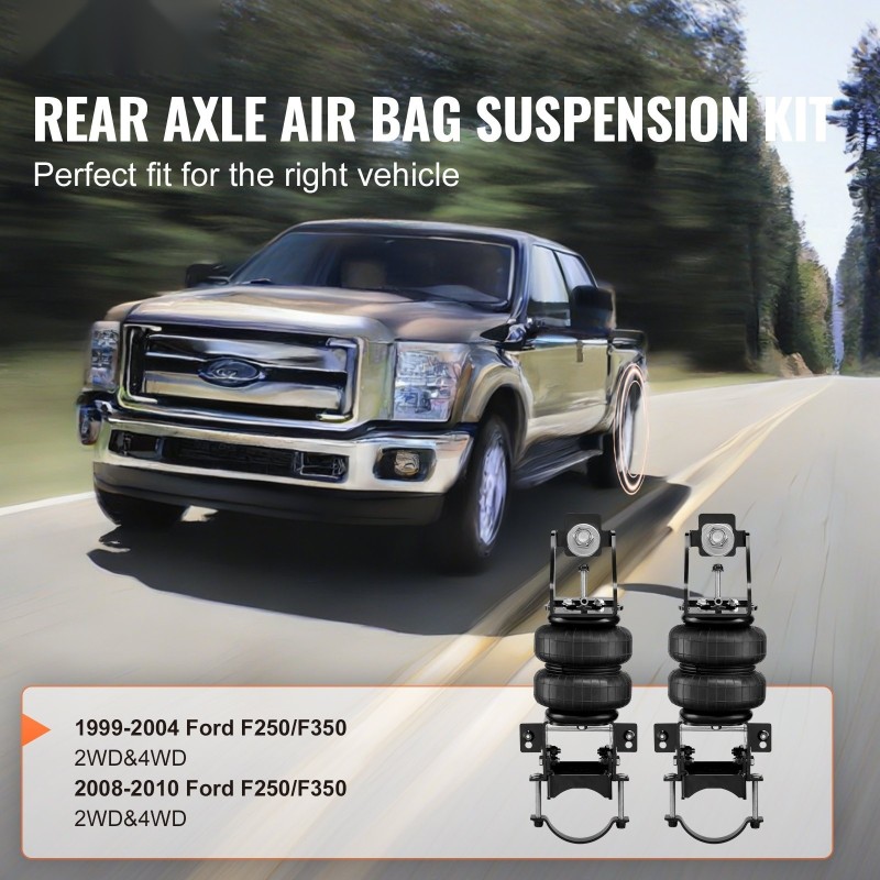 Ilmajousitussarja taka-akselille sopii F250 F350 1999-2004 2008-2010 2 ilmapussia 2268 kg kantavuus