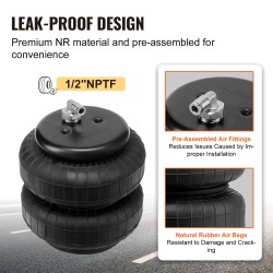 Ilmajousisarja taka-akselille NR ilmapussit 2 kpl 5–100 psi 2007–2018 Silverado/Sierra 1500