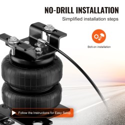 Ilmajousisarja takapäähän NR-ilmapussit 2001–2010 Silverado/Sierra 2500/3500HD 2268 kg