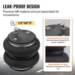 Ilmajousisarja taka-akselille kumiset ilmapussit 2 kpl 5–100 psi Silverado 2019–2023