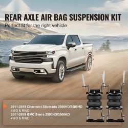 Ilmajousisarja taka-akselille NR-ilmapussit 2268 kg kantavuus sopii 2011–2019 2500 ja 3500HD-malleihin