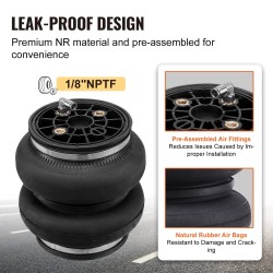 Ilmajousisarja taka-akselille NR-ilmapussit 2268 kg kantavuus sopii 2011–2019 2500 ja 3500HD-malleihin