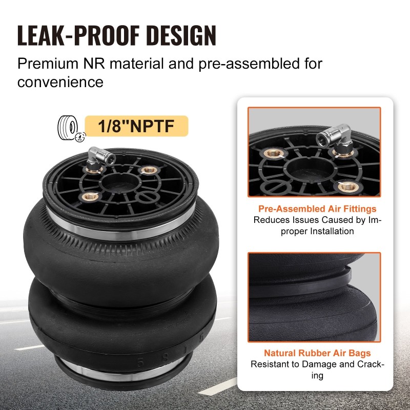 Ilmajousisarja taka-akselille NR-ilmapussit 2268 kg kantavuus sopii 2011–2019 2500 ja 3500HD-malleihin