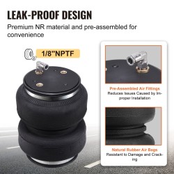 Ilmajousisarja 2 kumipussia kantavuus 2268 kg sopii Dodge Ram 2500 2014–2023