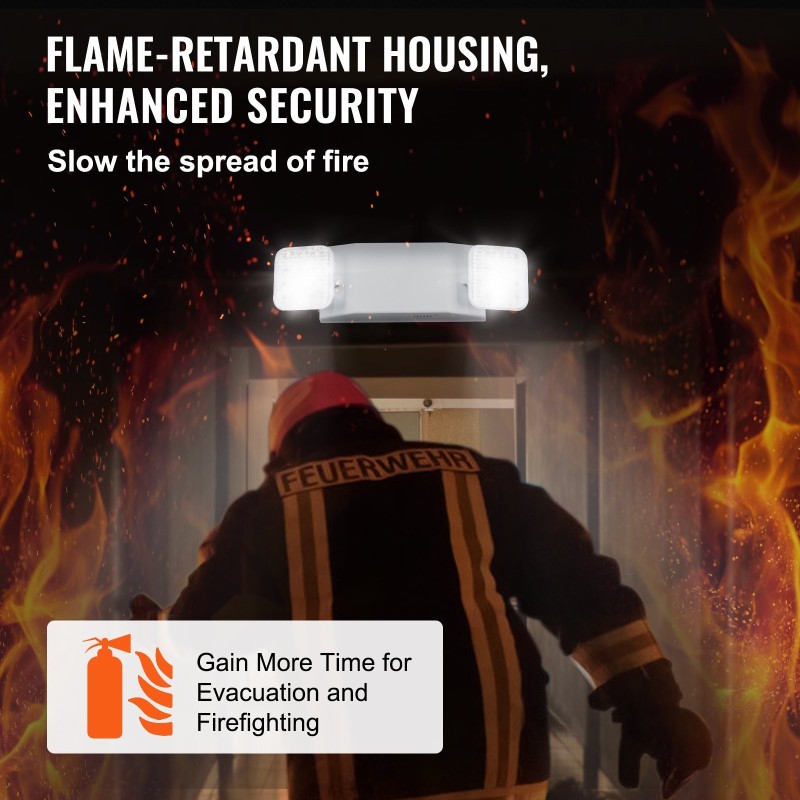 LED-hätävalot 24 kpl 3 W 180 minuutin akku 2 säädettävää neliöpäätä