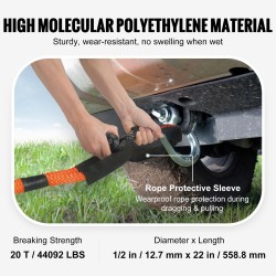 Pehmeä polyeteenisakkeli hinaamiseen 12,7 mm 56 cm 20 t 2 kpl