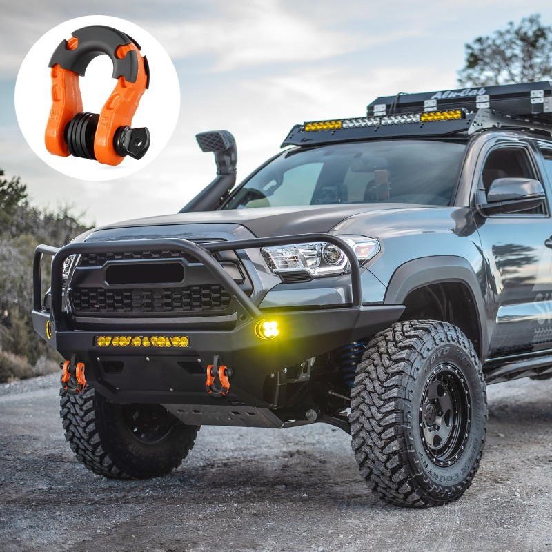 D-rengassakkeli seosteräs 22 mm tapilla 8T työkuorma 2 kpl hinaukseen