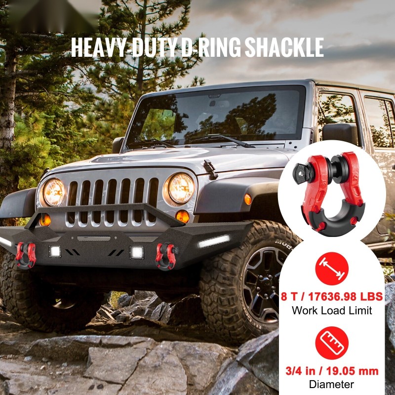 D-lenkkisakkeli 45-teräs 19 mm 22,2 mm ruuvitappi 2 kpl 30 t hinaamiseen