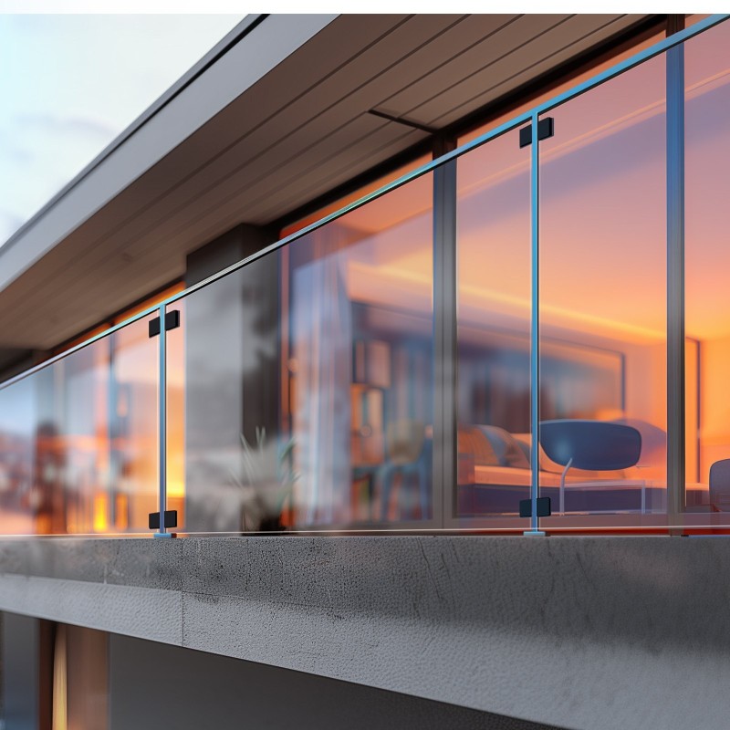 Lasikiinnikesarja 40 kpl neliömallisia kiinnikkeitä ruostumatonta terästä 8–12 mm musta