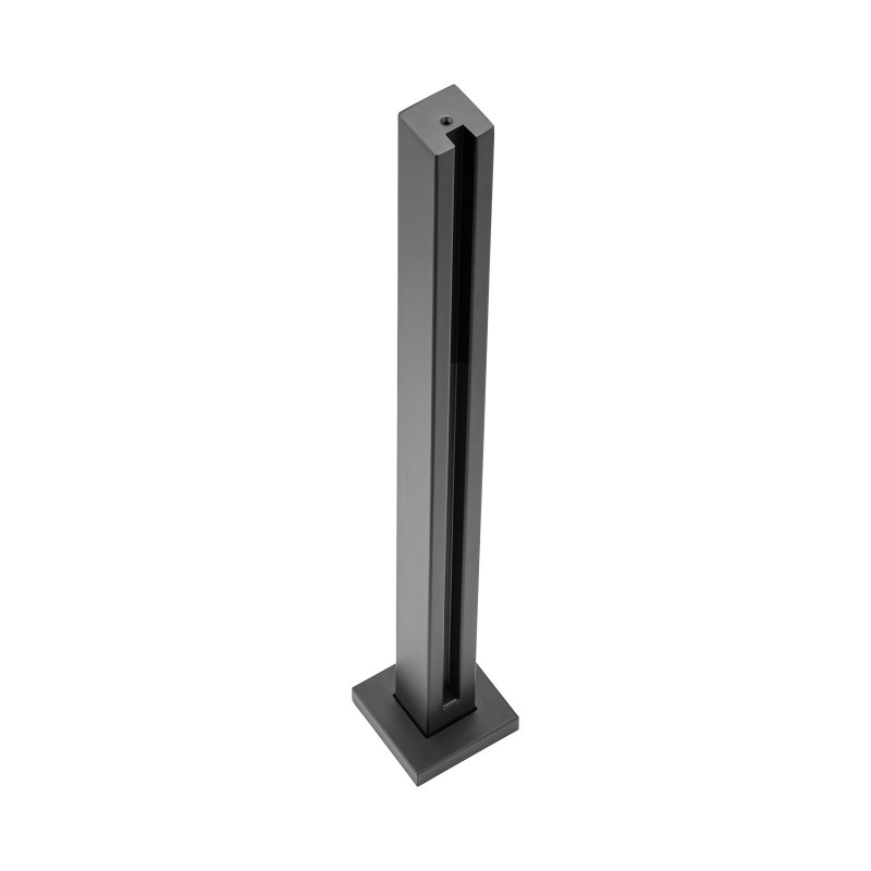 Lasikiinnike ruostumatonta terästä 850 mm korkeus 10–12 mm lasille musta 1 kpl