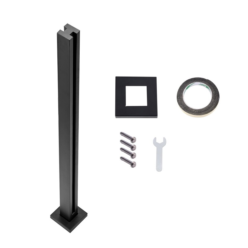 Lasikiinnike SUS304-ruostumatonta terästä 1050 mm 10–12 mm lasille 1 kpl