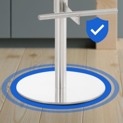 Cadiz säädettävä kankainen baarijakkara pyörivällä istuimella ja jalkatuella