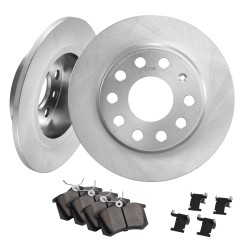 Takasen jarrusarja HT250 valurautalevyillä 253 mm keraamisilla jarrupaloilla Audi A3 8P
