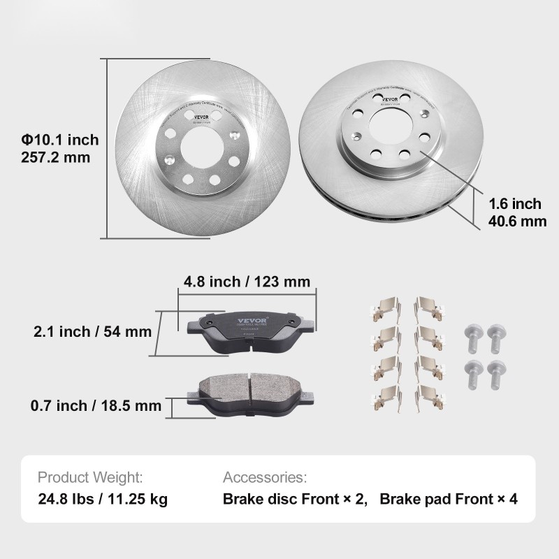 Etujarrusarja HT250-valurauta 257 mm keraamisilla jarrupaloilla Vauxhall Adam Corsa D