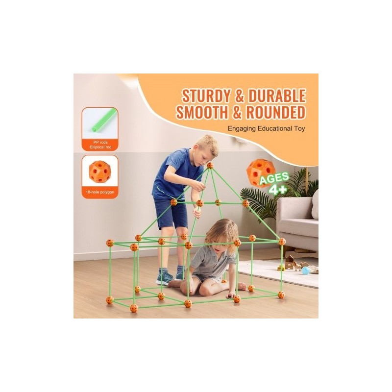 Rakennussarja 85 osaa lapsille pimeässä hohtavat 55 sauvaa 30 palloa