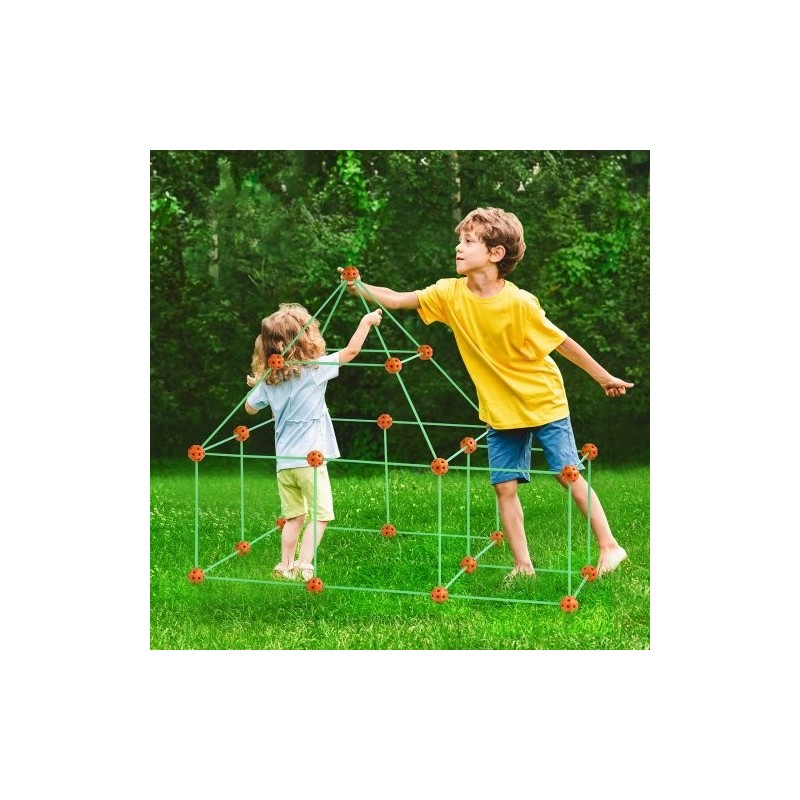 Rakennussarja 85 osaa lapsille pimeässä hohtavat 55 sauvaa 30 palloa