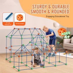 Rakennussarja lapsille 180 osaa 120 tankoa 60 palloa turvallinen materiaali