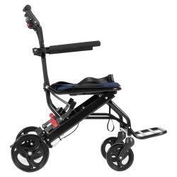 Kuljetuspyörätuoli alumiiniseosrunko taittuva 40 cm istuinleveys 99 8 kg