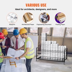 Rullapiirustusteline metallinen 50 lokeroa pyörillä toimisto ja koulu