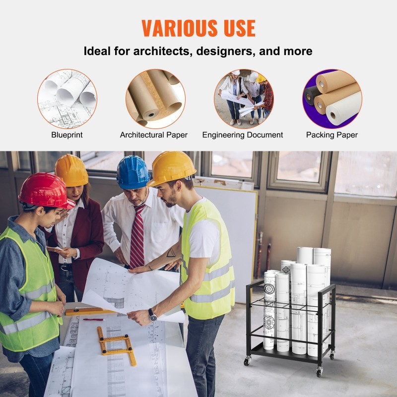 Metallinen piirustusteline 12 lokeroa lukittavilla pyörillä lokeroiden koko 90×90 mm