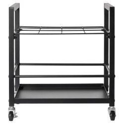 Metallinen piirustusteline 12 lokeroa lukittavilla pyörillä lokeroiden koko 90×90 mm