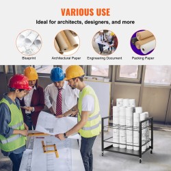 Metallinen piirustusteline 20 lokeroa 90×90 mm neljällä pyörällä joista kaksi lukittavaa