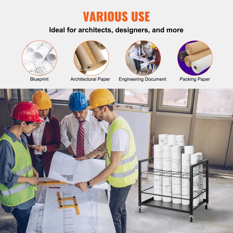 Metallinen piirustusteline 20 lokeroa 90×90 mm neljällä pyörällä joista kaksi lukittavaa