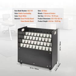 Piirustusteline viisikymmentä lokeroa MDF ja lastulevy siirrettävä pyörillä